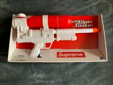 Supreme X Super Soaker 50 Water Blaster Gun WHITE RED SS19 IN HAND
