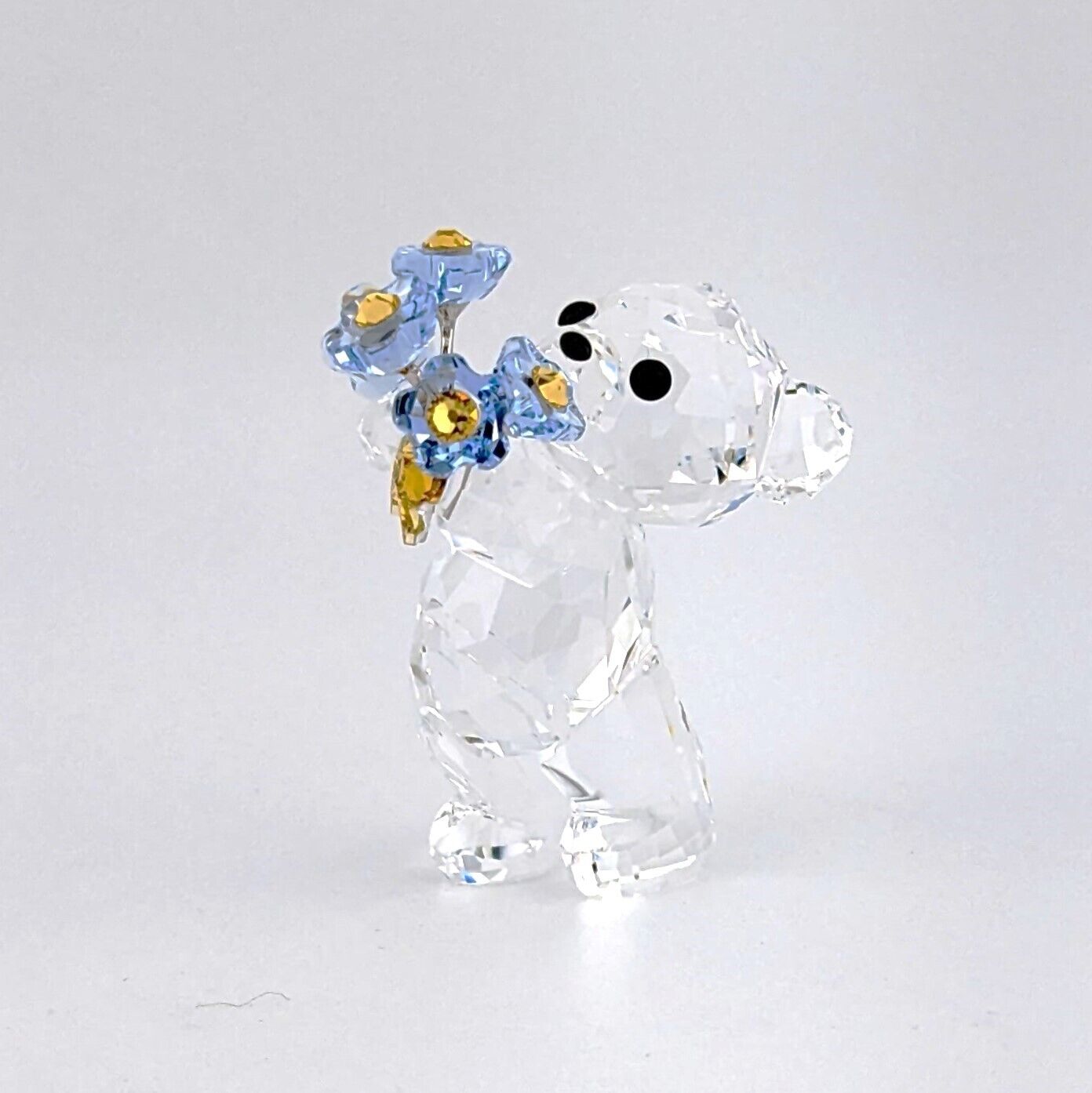 Swarovski Crystal Kris Bear - Forget-me-not Figurine Decoration, Blue, 5427993