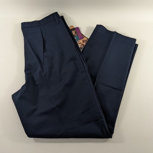 Dickies Girls School Uniform Pleated Blue Pants Size 20 Regular - Picture 3 of 7