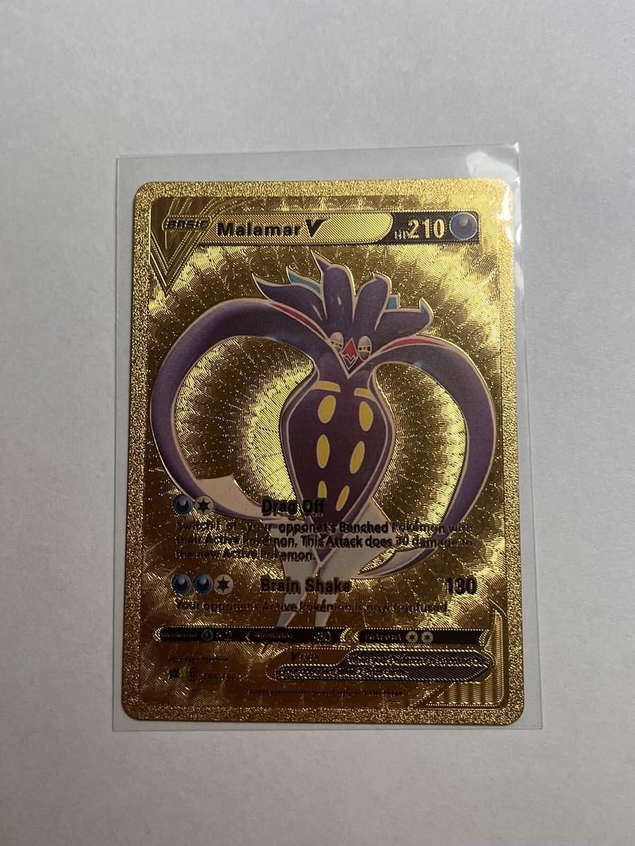 Malamar V 186/192 HP210 - Gold Foil Fan Art Pokemon Card Malamar V 186/192 HP210 - Gold Foil Fan Art Pokemon Card