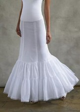NWT Davids Bridal White Fit and Flare Slip Petticoat Size 0 Style 550 XS