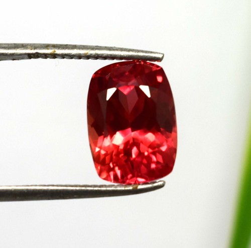 Anello Zaffiro Arancio Naturale 6 Ct Taglio Cuscino Pietra Preziosa Sciolta Zaffiro Sfaccettato - Foto 2 di 6