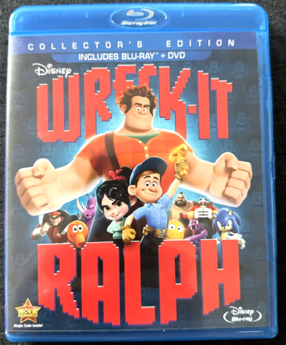 Wreck-It Ralph Blu ray + DVD Disney Collectors Edition TESTED FREE Shipping Now - Picture 1 of 1