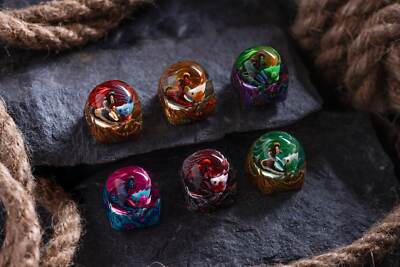 Dwarf Factory Siamese Fish Bettarium Collection Artisan Keycap | Gift for Her