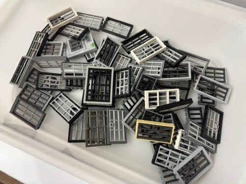 LEGO Windows Doors - Choose Your Color - Transparent Panels Prison Door Frames - Picture 10 of 45