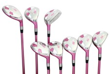 Senior Womens Majek Golf Pink Ladies Hybrid Set 4-SW Lady Flex Utility Clubs