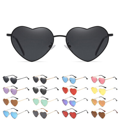 Polarized Heart Sunglasses Fashion Lovely Style Metal Frame UV400  Protection
