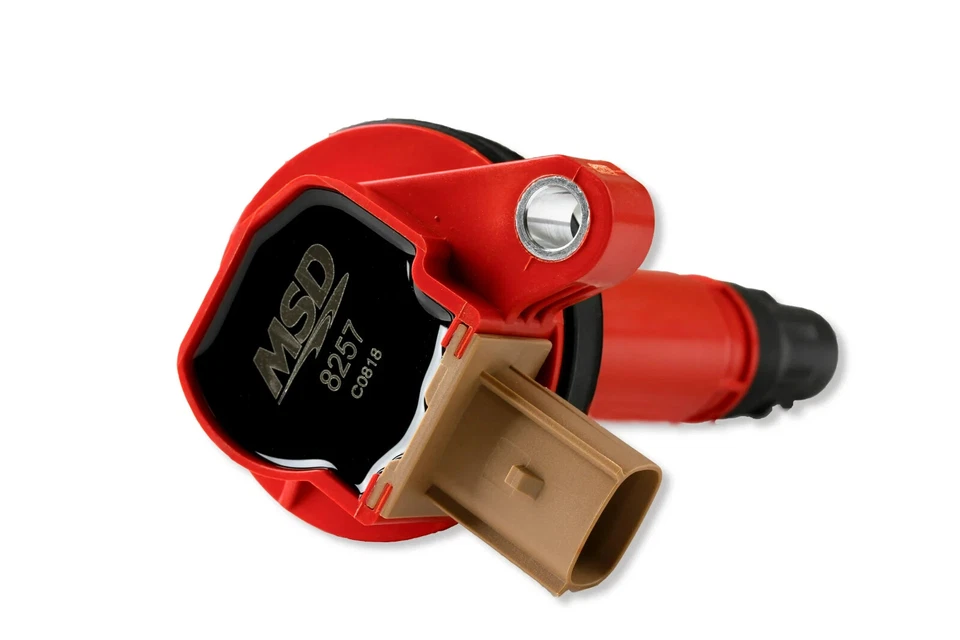 MSD Ignition Coil Red 3 Pin Connector Set of 6 Fits Ford 213 2.5L V6 - 82576 - Image 3 of 4