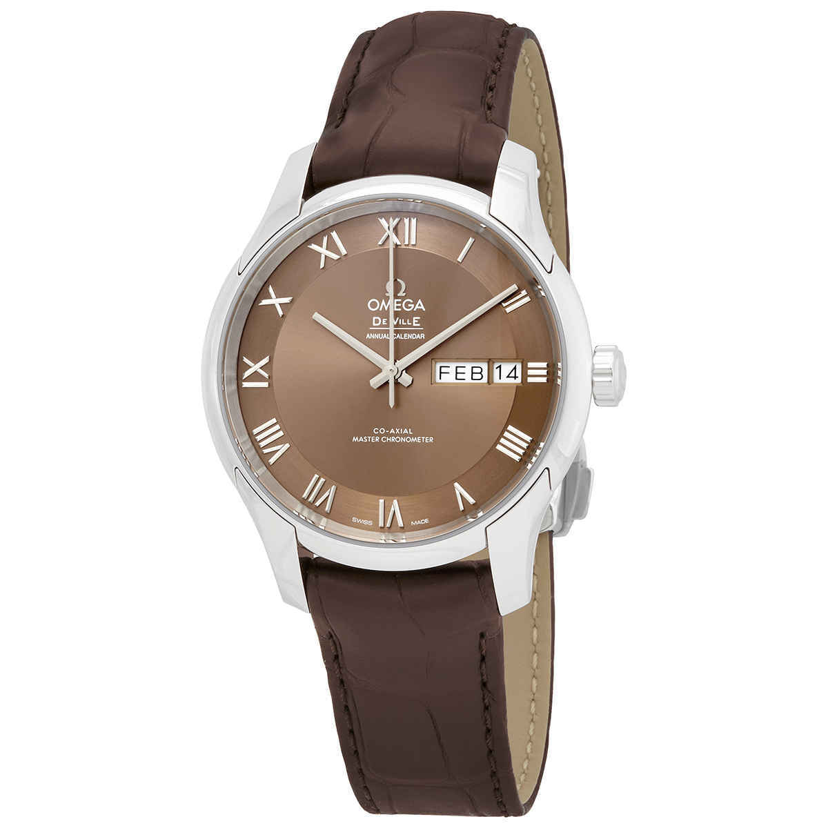 Мужские часы Omega De Ville с автоматическим коричневым циферблатом 433.13.41.22.10.001