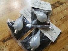THREE 3watt Orange FLICKER silicone candle light bulbs 364029