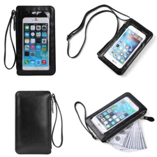 Small Leather Cell Phone Crossbody Bag Pouch Purse Clutch For iPhone 16 Pro Max