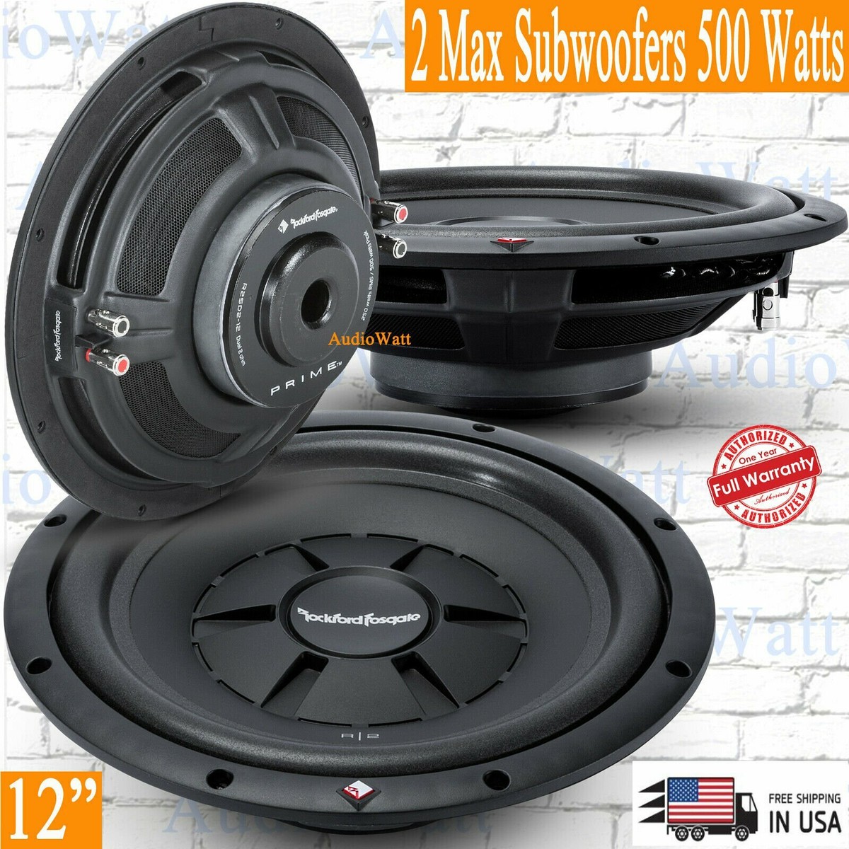 2x Rockford Fosgate Prime R2SD2-12 12