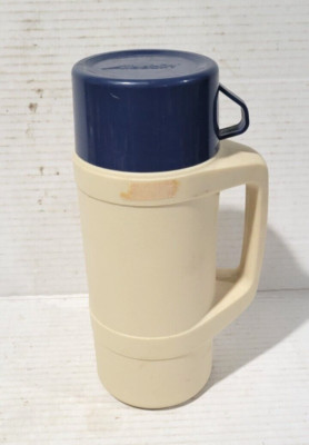 Vtg Aladdin Thermos Hard Plastic #37210 1 liter/34 oz 12'' H Drink Soup