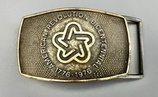 American Revolution Bicentennial 1776-1996 Vintage Belt Buckle Metal Lee Co NY