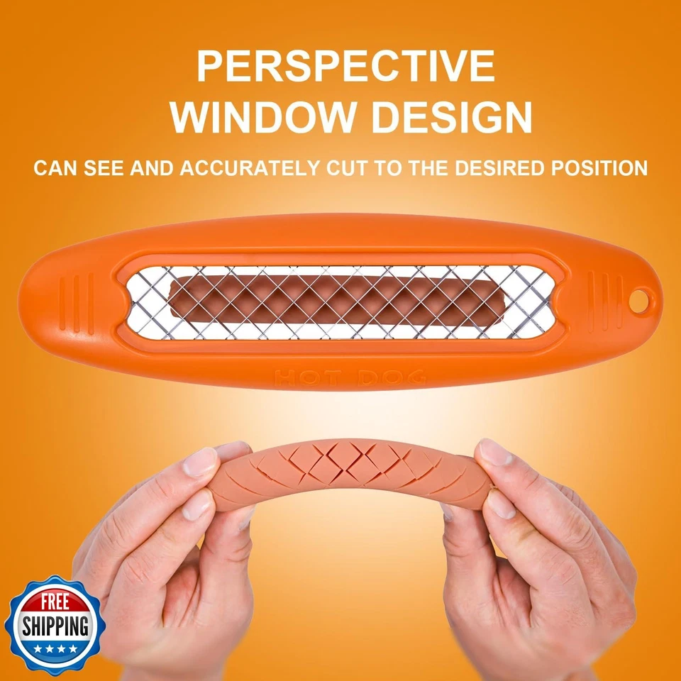 Нарезчик для хот-догов GUDUGUDU Criss-Cross | окно с регулируемой глубиной и обзором | блюдо - Изображение 3 из 4