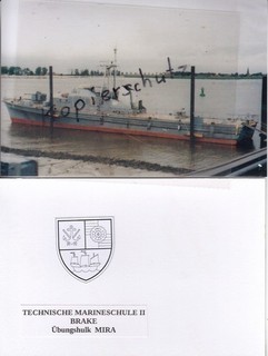 M 1050 SM Boot MIRA Bundesmarine Übungshulk TMS Brake Foto mit Beschreibung