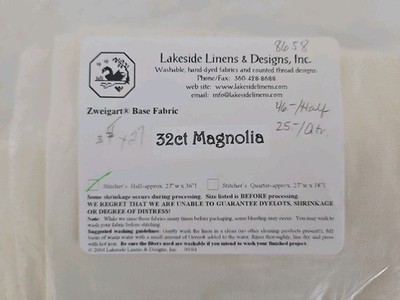32 Count Lakeside Linens MAGNOLIA Stitcher's Half-Yard Linen Cross Stitch Fabric