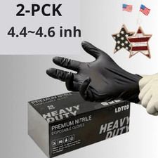 2 XL -Disposable Nitrile Gloves, Waterproof, Durable for Kitchen, Tattoo Artists