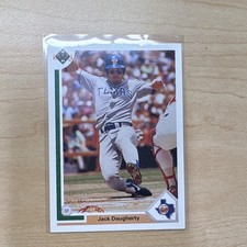 Upper Deck 1991 Jack Daugherty #284 Texas Rangers Rookie Baseball Card. rookie card picture