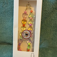 Cute Beaded Smiley Face Phone Charm Strap