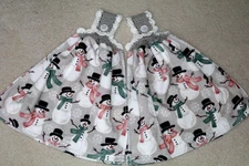 2 Double Crochet Premium Hanging Kitchen Towels ~ SNOWMEN