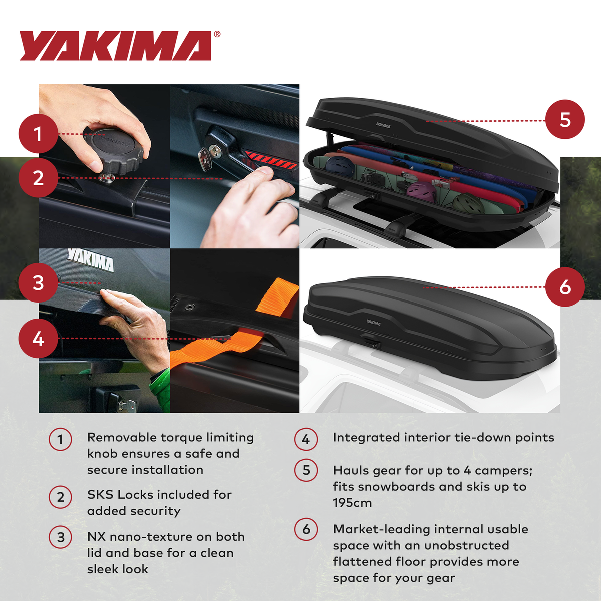 Yakima SkyBox NX XL 18 Cubic Foot Vehicle Cargo Box for StreamLine