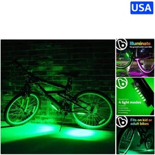 Bright Green LED Bike Underglow Light Bar - 150 Lumen Safety for Night Riding