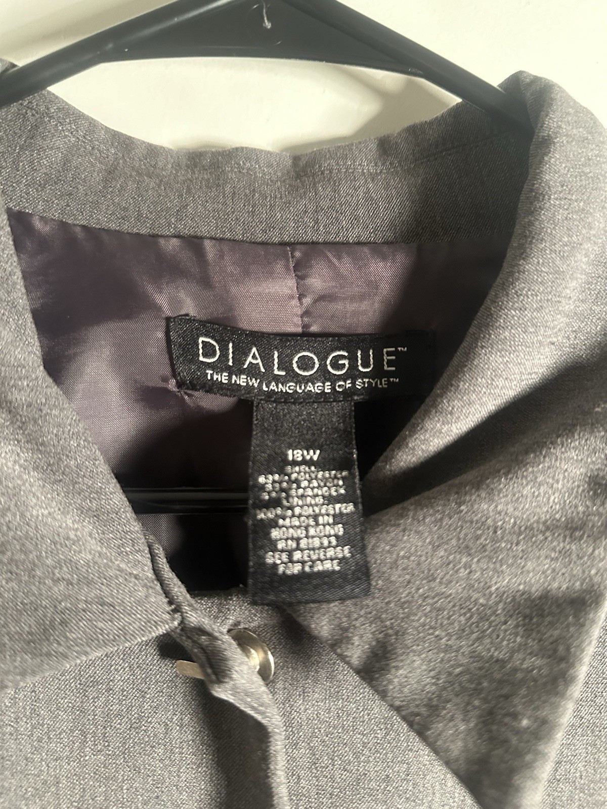Dialogue Gray Steel Buttoned Jacket - image 6