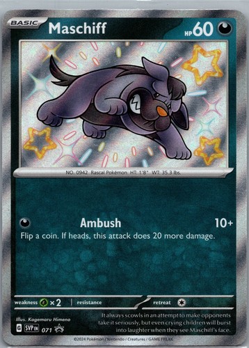 MASCHIFF 071 HOLO PROMO SCARLET & VIOLET PROMO Pokemon NM SCARLET & VIOLET PROMO