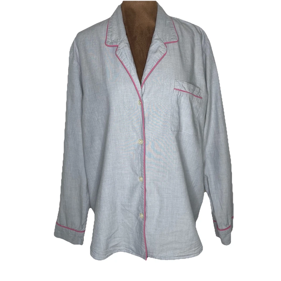 Conjunto de pijama Gap Body para mujer talla grande 100 % algodón gris/rosa ropa de salón cómoda Foto 2 de 4