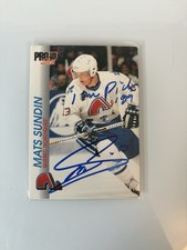1992-93 Pro Set Mats Sundin #149 HOF Auto Autograph Signed Quebec Nordiques