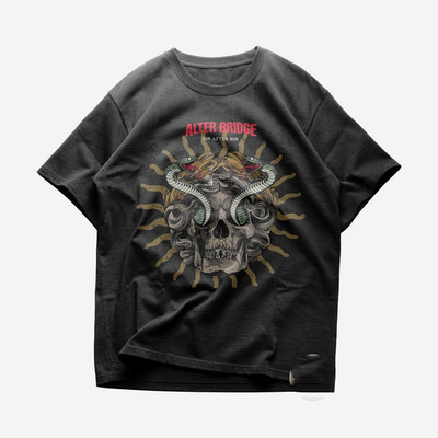 Alter Bridge Sin After Sin Happy Halloween Black T Shirt Full Size S-5XL