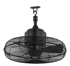 HAMPTON BAY Conyer 20 in. Indoor/Wet Outdoor 3-Speed Anywhere Fan Matte Black