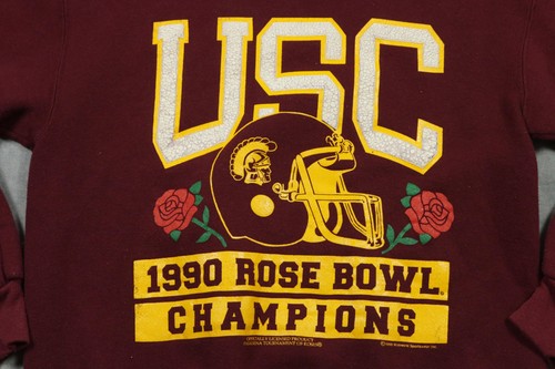 Vintage USC Trojaner Pullover Herren Large NCAA Football Rose Bowl Champions 90s - Bild 2 von 11