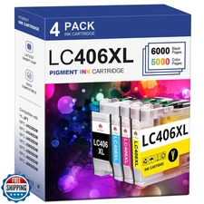 Toner Kingdom Compatible for LC406 LC406XL Ink Cartridges for Brother Printer