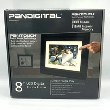 PanDigital 8" LCD Digital Photo Frame PanTouch PAN8002W02T - NEW OPEN BOX