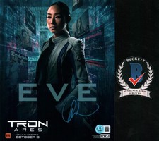 Greta Lee Signed Autographed Tron Ares Disney Film 8x10 Photo BAS COA