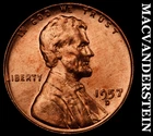 1957-D Lincoln Wheat Cent - Choice Gem Brilliant Unc  No Reserve  #i1745