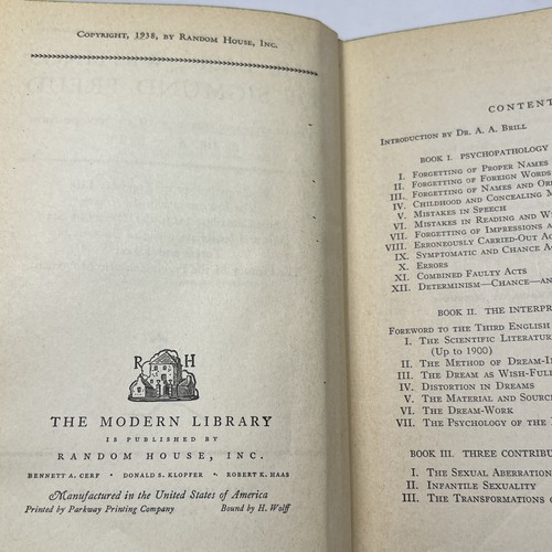 The Basic Writings of Sigmund Freud, 1938 Modern Library Hardcover - Picture 8 of 12