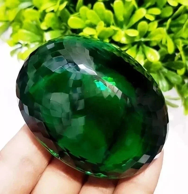 Huge Oval Cut Certified AAA Dark Green 1000.55 Ct+ Topaz Natural Loose Gemstone - Image 4 of 4