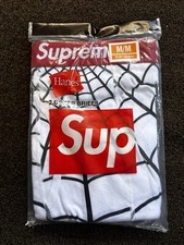 SUPREME SS26 HANES SPIDER-MAN BOXER BRIEFS 2 PACK WHITE M