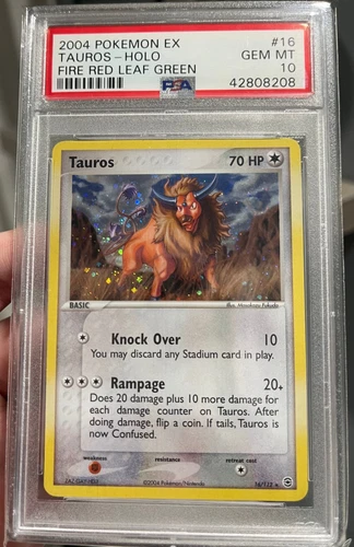 2004 Pokemon EX Fire Red Leaf Green #16 Tauros Holo PSA 10 GEM MINT