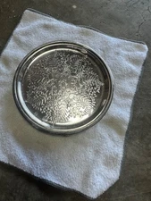 Ornate Round Silver-Plated Serving Tray / Salver, Marked “H & H 1748” with Cast