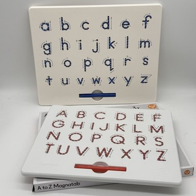 Kid O Magnatab Alphabet Letter Tracing Magnetic Pen Learning Toy Lot of 2 EUC