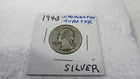 1945  Washington Quarter 25C Silver Circulated Uncertified US Coin