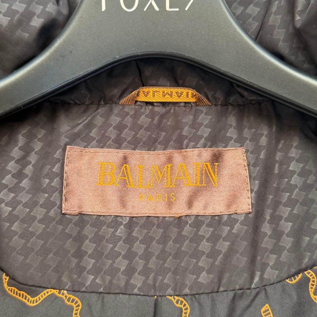 Balmain Down Coat Black Polyester Approx  Size L … - image 7