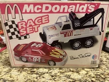 Vintage 1996 American Plastic Toys Inc Mcdonald’s Race Set Bill Elliott #94 8207