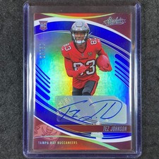 2025 Absolute Football TEZ JOHNSON Signature Rookies Auto Blue 29/50 #184