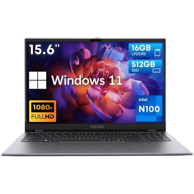 CHUWI GemiBook Plus 15.6in Windows 11 Laptop Intel N100 16GB 512GB SSD 3.4Ghz