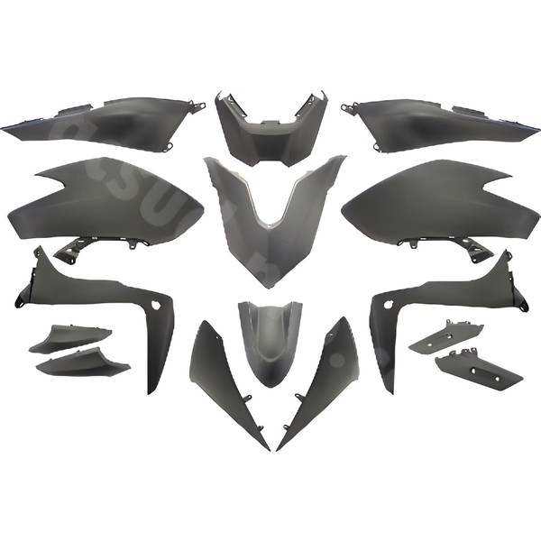 Verkleidungskit TNT 15-Teilig Schwarz Matt FüR Yamaha XP T-Max 530 Ccm-image
